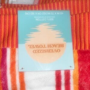 Striped Orange and Red Beach Towel